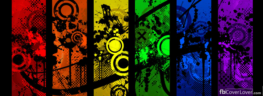 Colorful panels Facebook Timeline  Profile Covers
