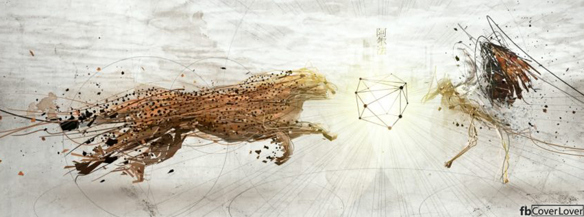 Artistic Jumping Cheetah Facebook Timeline  Profile Covers