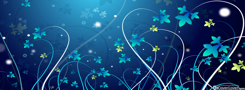 blue leaves Facebook Covers More Miscellaneous Covers for Timeline