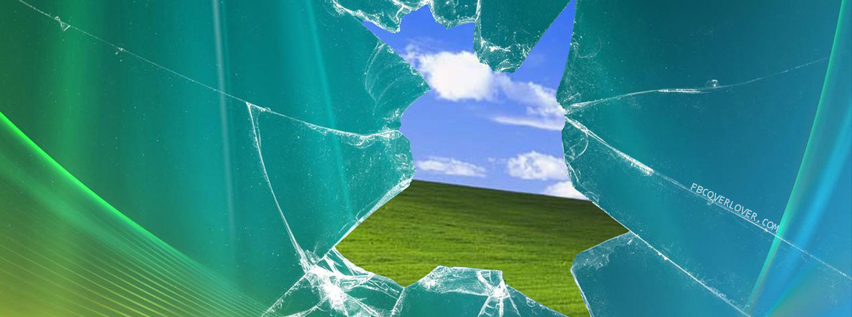 Cracked Screen Cover Facebook Timeline  Profile Covers