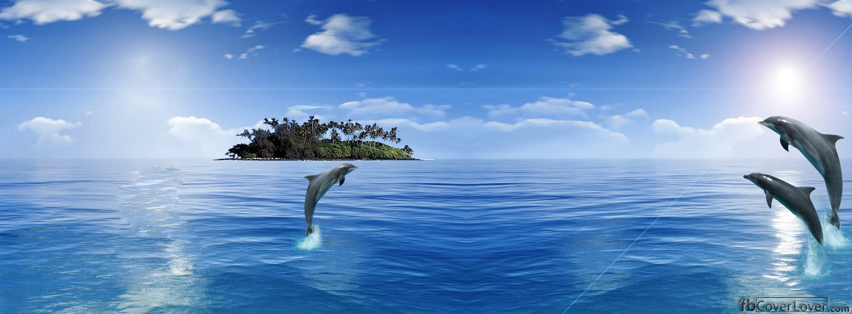 Dolphins Island View Facebook Covers More Nature_Scenic Covers for Timeline