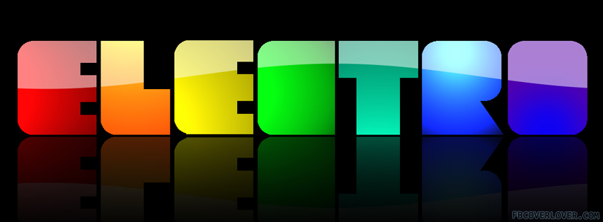 Electro Colorful Letters Facebook Timeline  Profile Covers