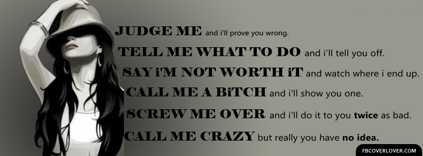Judge me.. Facebook Covers More Quotes Covers for Timeline