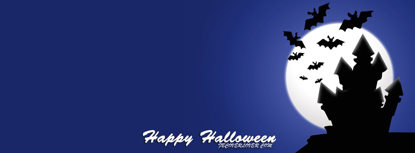 Happy Halloween Scary House Moonlight Facebook Timeline  Profile Covers