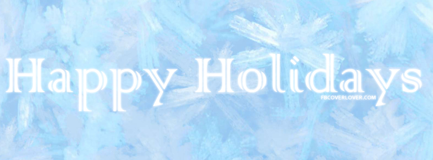 Happy Holidays Painted Snowflakes Facebook Timeline  Profile Covers