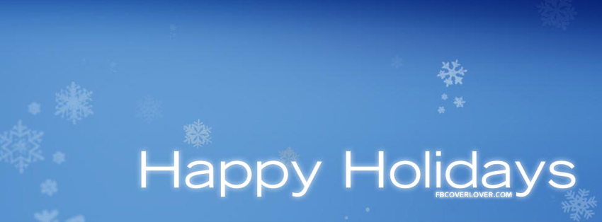 Happy Holidays Snowflakes Facebook Timeline  Profile Covers