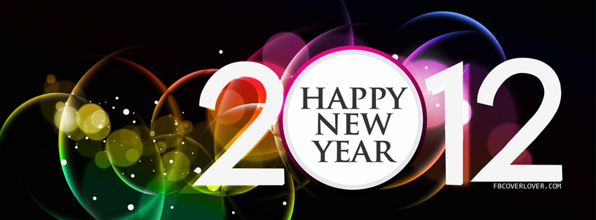 Happy New Year 2012 Colorful Facebook Timeline  Profile Covers