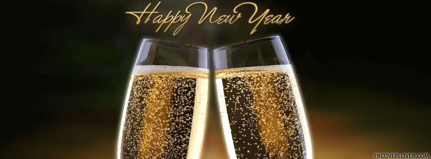 Happy New Years Champagne Facebook Timeline  Profile Covers