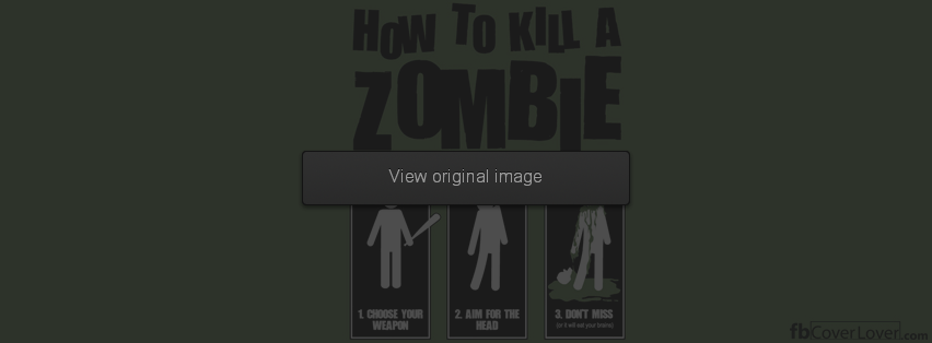 How to kill a zombie Facebook Covers More Miscellaneous Covers for Timeline