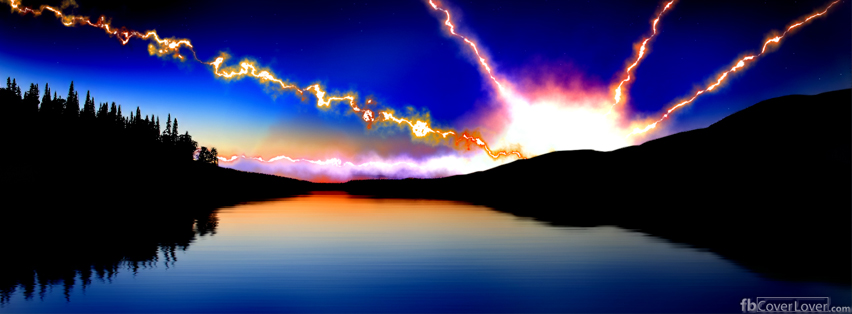 Lightning Nature Mountains Facebook Timeline  Profile Covers