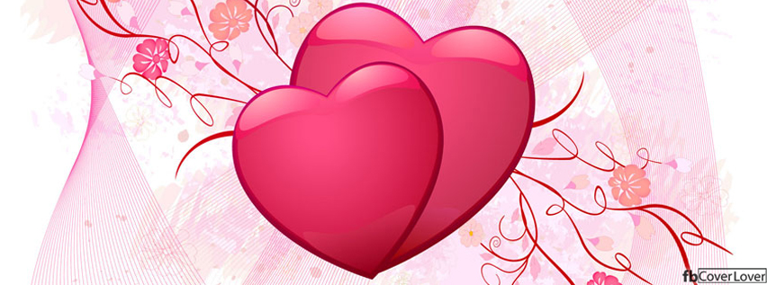 Pink Hearts Facebook Timeline  Profile Covers