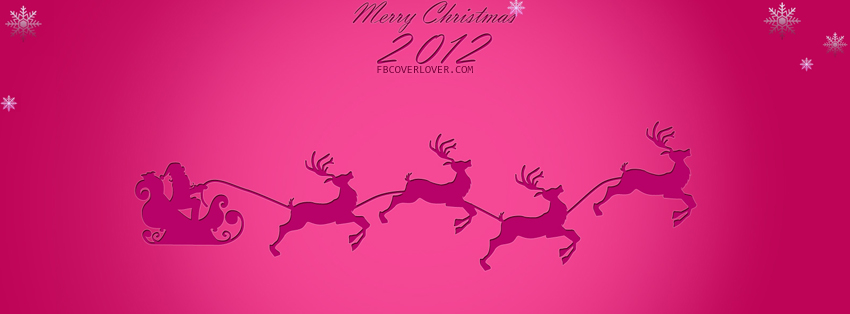 Merry Christmas Pink Facebook Timeline  Profile Covers