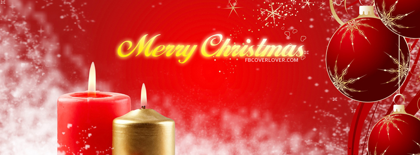 Merry Christmas Red Decorations Facebook Timeline  Profile Covers