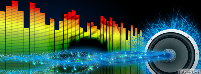 Creative Music Speaker and Frequency Facebook Timeline  Profile Covers