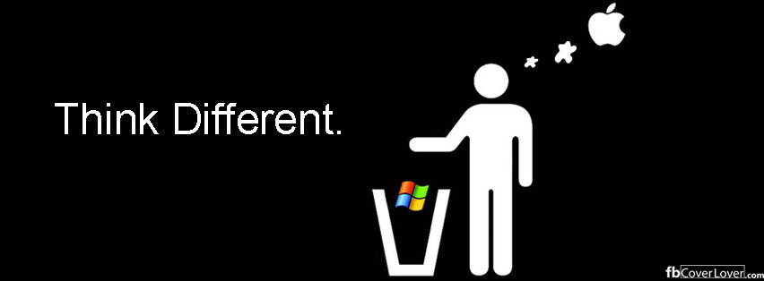 Think Different Apple vs Windows Facebook Timeline  Profile Covers