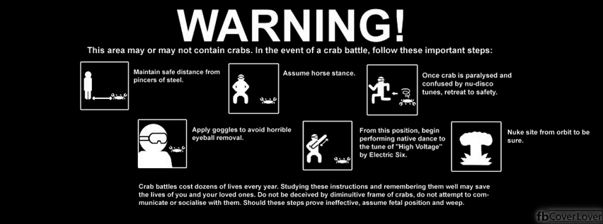 Warning Crabs Facebook Covers More Funny Covers for Timeline