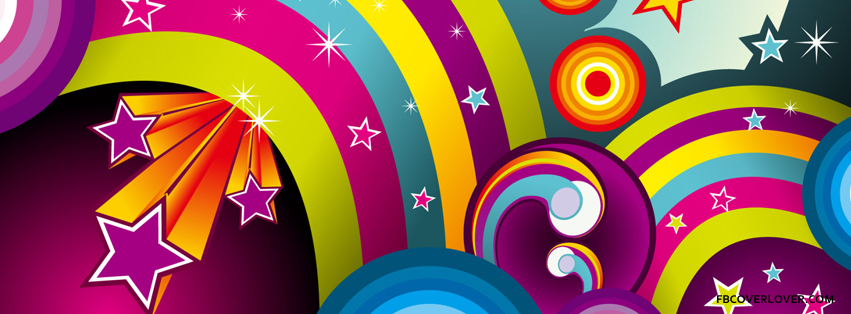 Abstract Rainbow Effect Facebook Timeline  Profile Covers