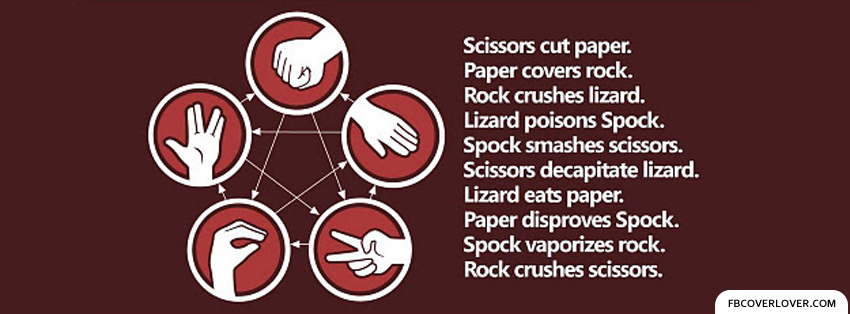 Rock Paper Scissors Lizard Spock Facebook Covers More Funny Covers for Timeline