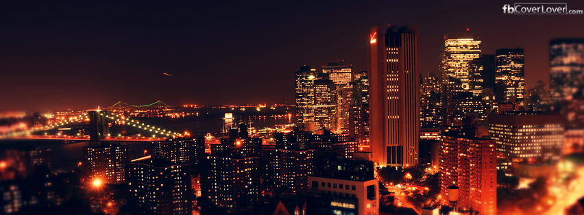 City Night View Facebook Timeline  Profile Covers
