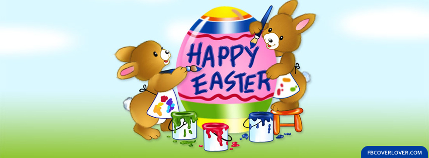 Happy Easter Bunnies Facebook Timeline  Profile Covers