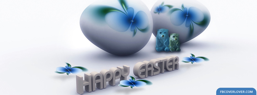 Happy Easter 3D Facebook Timeline  Profile Covers