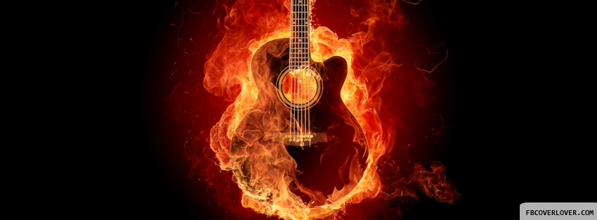 Guitar on fire Facebook Timeline  Profile Covers