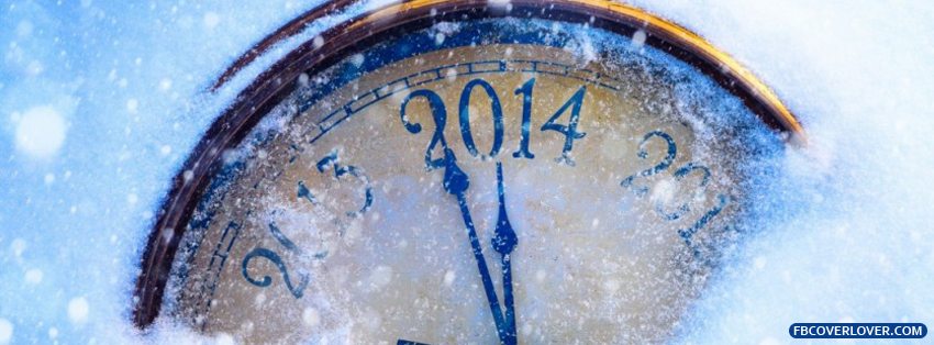New Years 2014 Clock Facebook Timeline  Profile Covers