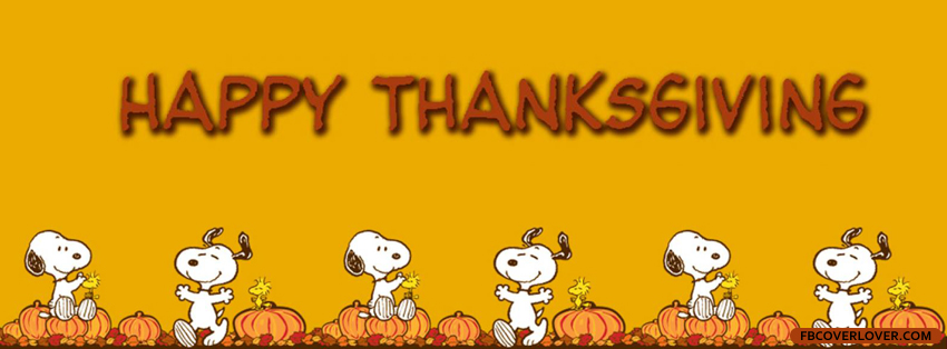 Happy Thanksgiving From Snoopy Facebook Timeline  Profile Covers