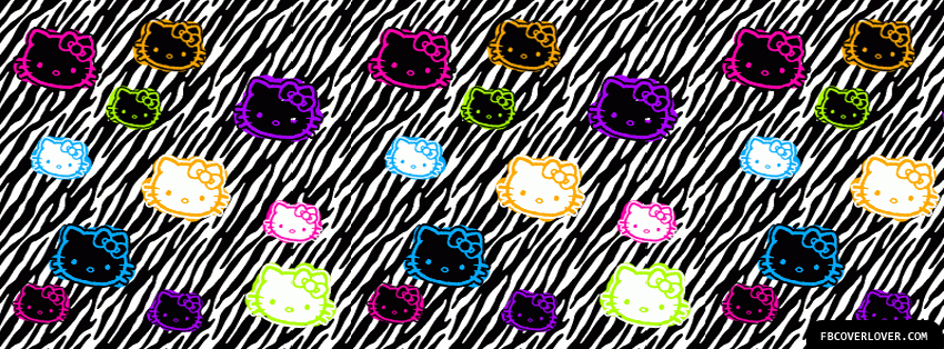 Zebra Hello Kitty Pattern Facebook Timeline  Profile Covers