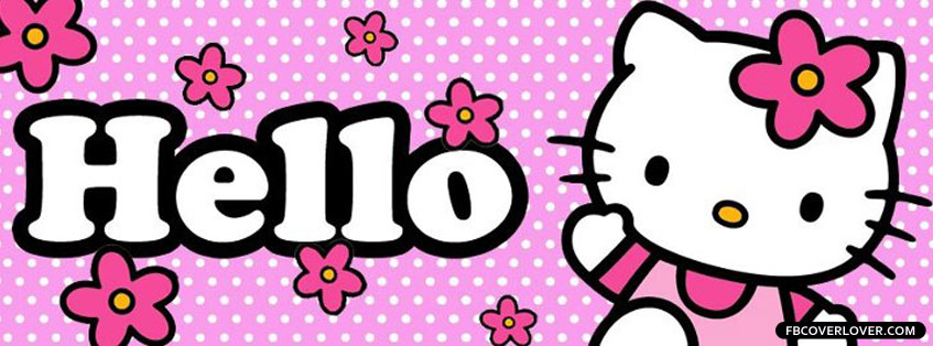Hello Kitty Pink Polka Dots Facebook Timeline  Profile Covers