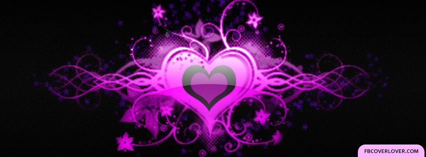 Abstract Pink Heart Facebook Timeline  Profile Covers