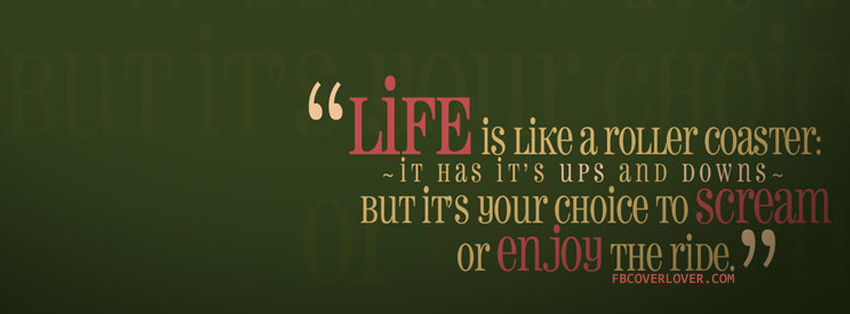 Life Is Like A Roller Coaster Facebook Timeline  Profile Covers