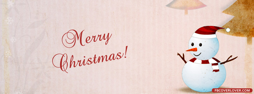 Merry Christmas Snowman Facebook Timeline  Profile Covers