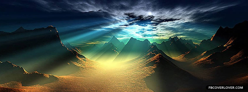 Beautiful Sun In The Mountains Facebook Covers More Nature_Scenic Covers for Timeline
