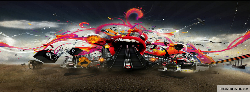 Music Machine 3D Facebook Timeline  Profile Covers