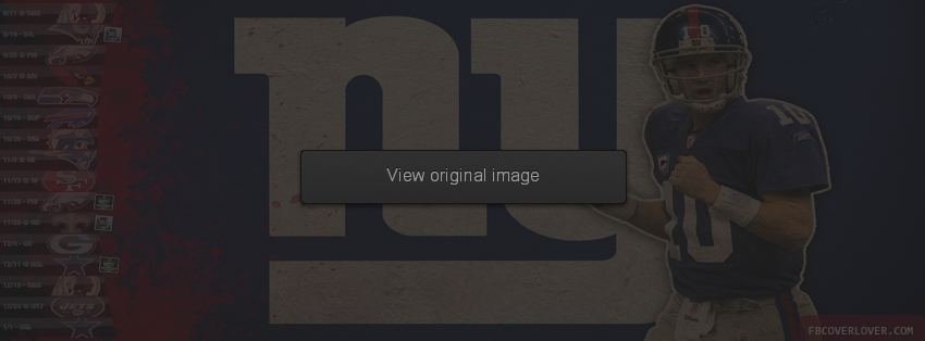 NY Giants Eli Manning 2 Facebook Covers More Football Covers for Timeline
