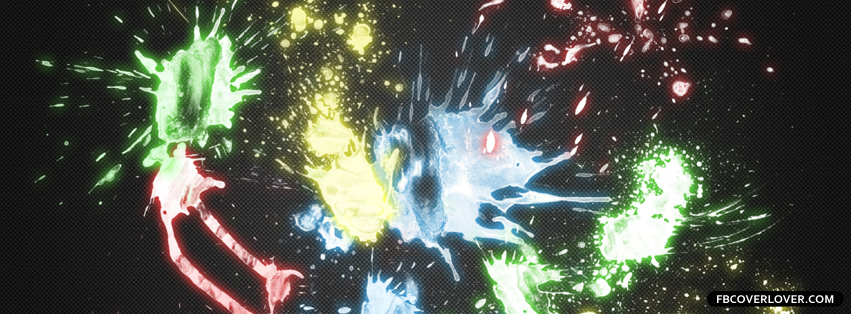 Neon Color Splatter Facebook Covers More Abstract Covers for Timeline