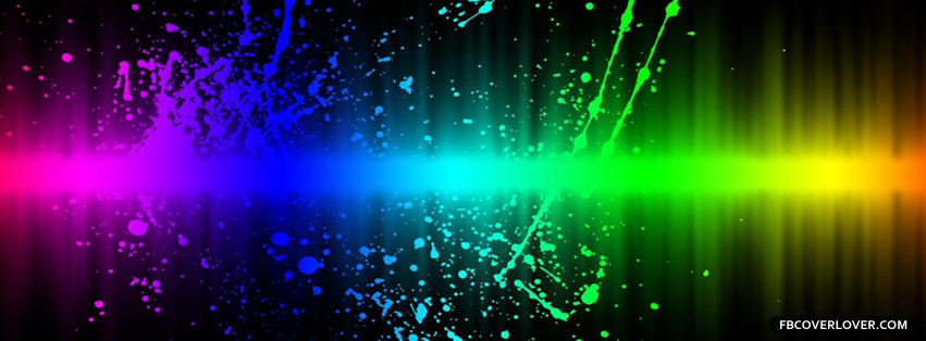 Rainbow Spectrum Splatter Facebook Covers More Lights Covers for Timeline