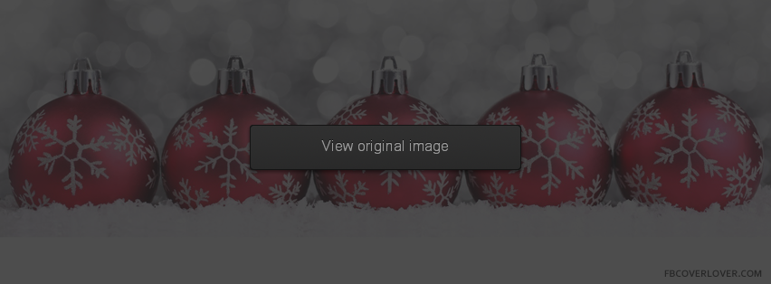 Red Christmas Ornaments and Snow Facebook Covers More Holidays Covers for Timeline