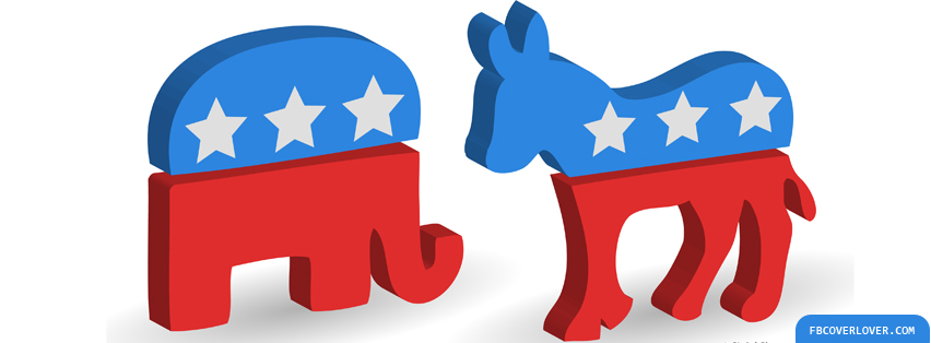 Republican Elephant and Democratic Donkey Facebook Covers More Causes Covers for Timeline