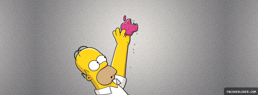 Homer Simpson Apple Donut Grab Facebook Covers More Funny Covers for Timeline