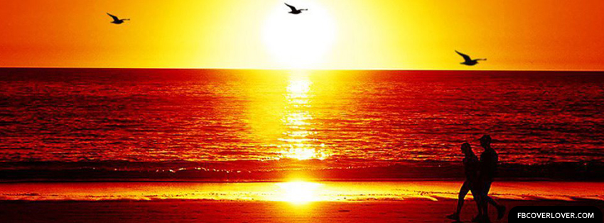 Beautiful Beach Sunset Facebook Timeline  Profile Covers