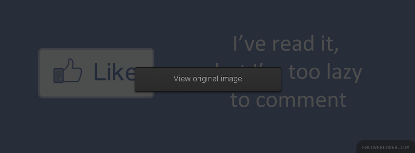 Too Lazy To Comment Facebook Covers More Miscellaneous Covers for Timeline