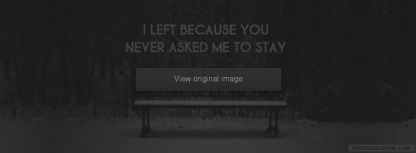 You Never Asked Me To Stay Facebook Covers More Emo_Goth Covers for Timeline