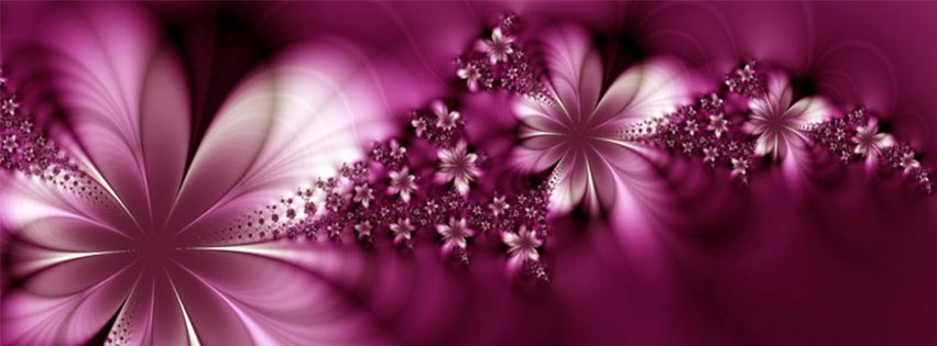 Abstract Artistic Pink Flowers