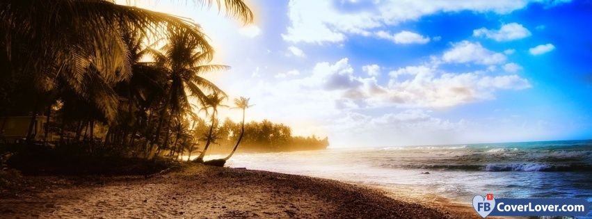 Beach Holiday View seasonnal Facebook Cover Maker 