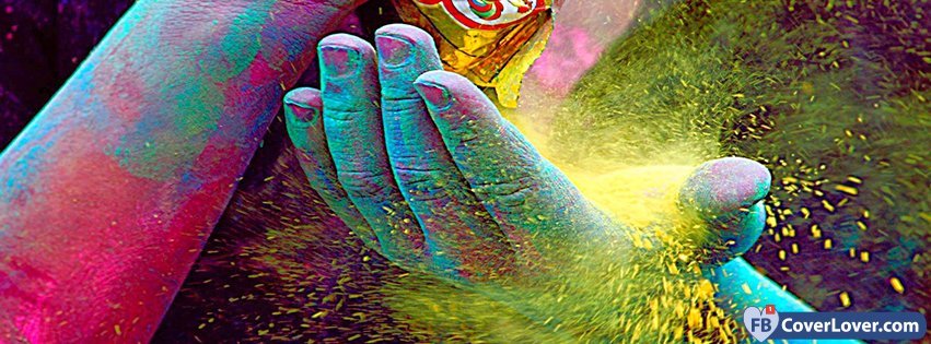 Colorful Dust In Hands 
