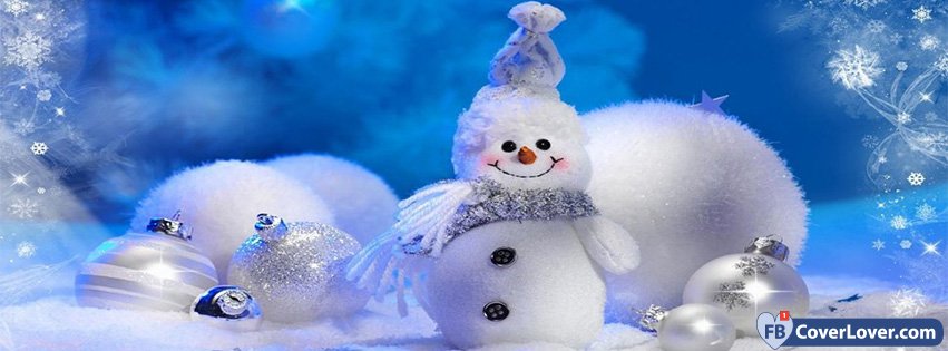 Cute Snowman seasonal Facebook Cover Maker Fbcoverlover.com