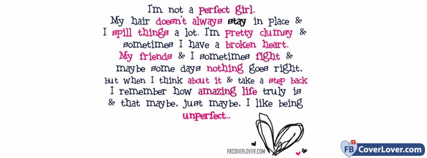 I Am Not A Perfect Girl