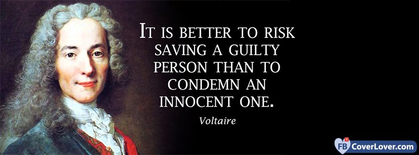 Guilty Innocent Voltaire Quote